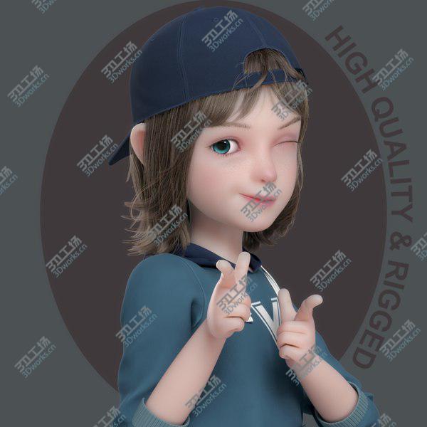 images/goods_img/20210312/Cartoon Boy Rigged model/2.jpg